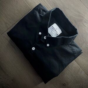 YOUNGLA Black 802 Wallstreet Dress Shirts